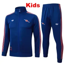 25/26  ARS Royal Blue Kids  Retro Edition Half Pull Tracksuit #E2512 (半拉链)