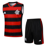 25/26 Flamengo Horizontal Stripe Inkjet Training vest Suit #D2543