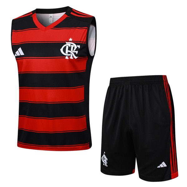 25/26 Flamengo Horizontal Stripe Inkjet Training vest Suit #D2543