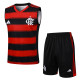 25/26 Flamengo Horizontal Stripe Inkjet Training vest Suit #D2543
