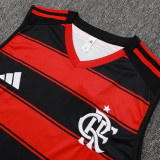 25/26 Flamengo Horizontal Stripe Inkjet Training vest Suit #D2543