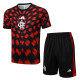 25/26 Flamengo Red Black Inkjet Training Short Suit #D2542