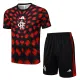 25/26 Flamengo Red Black Inkjet Training Short Suit #D2542