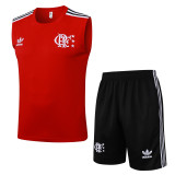 25/26 Flamengo Red Training vest Suit #D2513