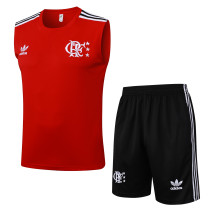 25/26 Flamengo Red Training vest Suit #D2513