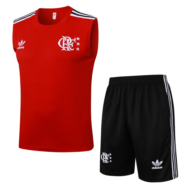 25/26 Flamengo Red Training vest Suit #D2513