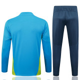 24/25 Man City Lake Blue Player version Half Pull Tracksuit #B2533 (半拉链)