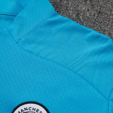 24/25 Man City Lake Blue Player version Half Pull Tracksuit #B2533 (半拉链)