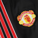 24/25 Man Utd Black Retro Edition Kids Half Pull Tracksuit #B2506 (半拉链)