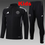 25/26  Inter Miami Black Kids Jacket Tracksuit#E2516