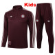 25/26 Bayern Maroon  Kids  Half Pull Tracksuit #E2515 (半拉链)