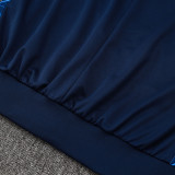 24/25 PSG  Blue Grid Pattern Kids Jacket Tracksuit#E2501