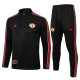 24/25 Man Utd Black Retro Edition  Half Pull Tracksuit #B2506 (半拉链)