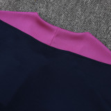 25/26  BAR Dark Blue Half Pull Tracksuit #B2502 (半拉链)