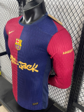 24/25 BAR Home Co branded advertisement  Player Version Long Sleeve Soccer Jersey(胸前新广告）
