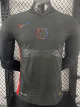 24/25 BAR  Away Co branded advertisement  Player Version  Long Sleeve Soccer Jersey（胸前灰色字）