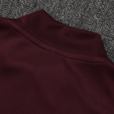 25/26 Bayern Maroon  Kids  Half Pull Tracksuit #E2515 (半拉链)