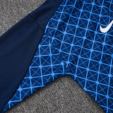 24/25 PSG  Blue Grid Pattern Kids Jacket Tracksuit#E2501