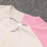 25/26  BAR Beige Kids Half Pull Tracksuit #E2523 (半拉链)