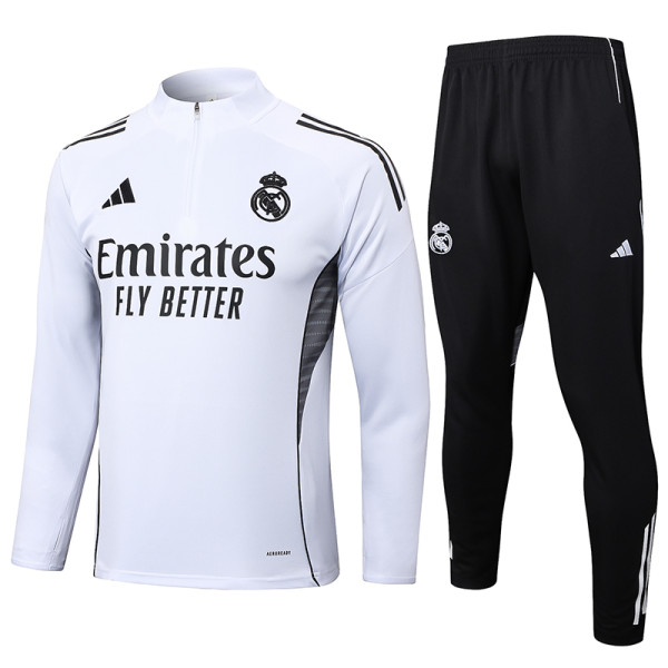 25/26  RMA White Half Pull Tracksuit #B2505 (半拉链)