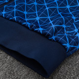 24/25 PSG  Blue Grid Pattern Kids Jacket Tracksuit#E2501
