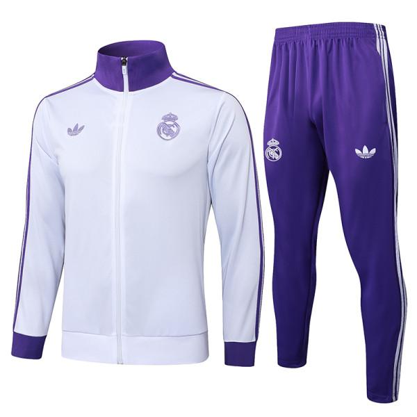 25/26 RMA White Retro Edition Jacket Tracksuit#A873