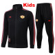 25/26  Man Utd Black Retro Edition Kids Jacket Tracksuit#A2508