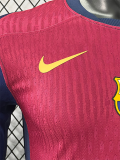 24/25 BAR Home Co branded advertisement  Player Version Long Sleeve Soccer Jersey(胸前新广告）