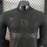 24/25 BAR  Away Co branded advertisement  Player Version  Long Sleeve Soccer Jersey（胸前灰色字）