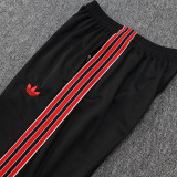 24/25 Man Utd Black Retro Edition  Half Pull Tracksuit #B2506 (半拉链)