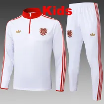 25/26 Bayern 125th Anniversary Edition White Kids Half Pull Tracksuit #E2526 (半拉链)