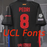 24/25 BAR  Away Co branded advertisement  Player Version  Long Sleeve Soccer Jersey（胸前灰色字）