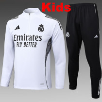 25/26  RMA White Kids  Half Pull Tracksuit #E2508 (半拉链)