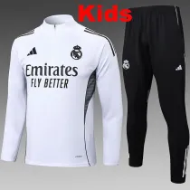 25/26  RMA White Kids  Half Pull Tracksuit #E2508 (半拉链)