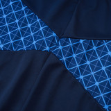 24/25 PSG  Blue Grid Pattern Kids Jacket Tracksuit#E2501