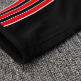 24/25 Man Utd Black Retro Edition Kids Half Pull Tracksuit #B2506 (半拉链)