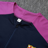 25/26  BAR Dark Blue Half Pull Tracksuit #B2502 (半拉链)