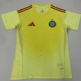 25/26 Celtic Goalkeeper Yellow Fans Soccer Jersey