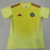 25/26 Celtic Goalkeeper Yellow Fans Soccer Jersey