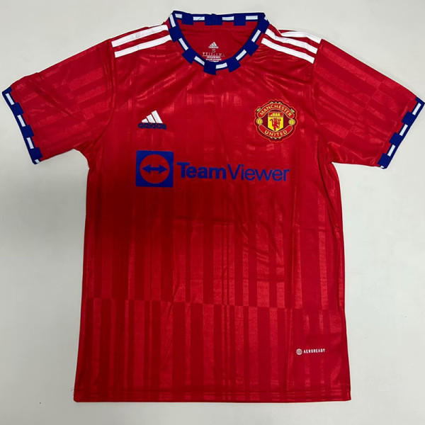 25/26 Man Utd Special Edition Red  Fans Soccer Jersey（胸前蓝标）