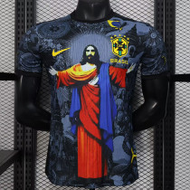 25/26 Brazil Christ Statue Special Edition Grey  Player Version Soccer Jersey