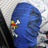 25/26 Japan One Piece White Blue Player Version  Soccer Jersey