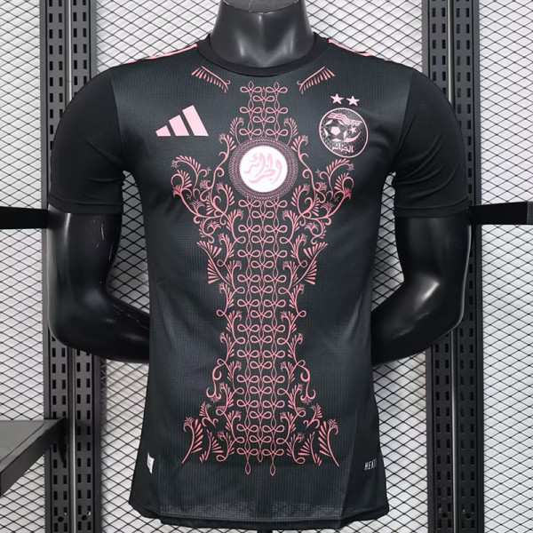 25/26 Algeria Black  Player Version Soccer Jerse(胸前花）