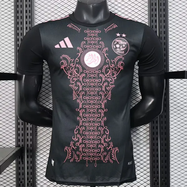 25/26 Algeria Black  Player Version Soccer Jerse(胸前花）