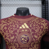 25/26  Algeria Maroon Player Version Soccer Jersey(胸前花）