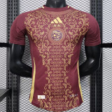 25/26  Algeria Maroon Player Version Soccer Jersey(胸前花）