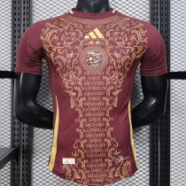 25/26  Algeria Maroon Player Version Soccer Jersey(胸前花）