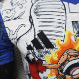 25/26 Japan One Piece White Blue Player Version  Soccer Jersey