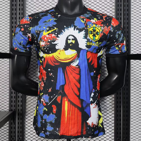 25/26 Brazil Christ Statue Special Edition Color Picture  Player Version Soccer Jersey