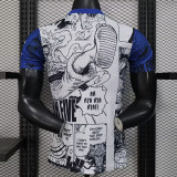 25/26 Japan One Piece White Blue Player Version  Soccer Jersey